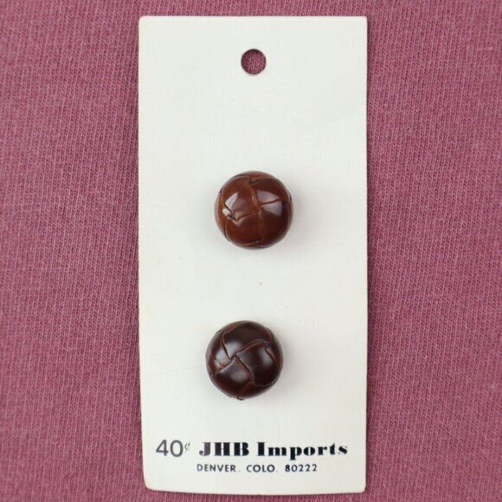 Vtg JHB Imports Brown Buttons Clothing Project Sewing Original Card DIY Denver